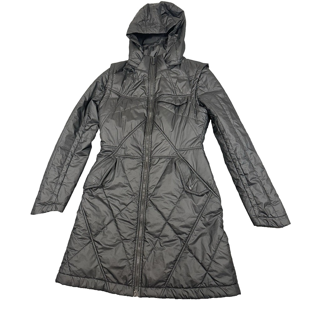 Nike Jacket Womens Size Small Softshell Hooded Vented Long Coat
